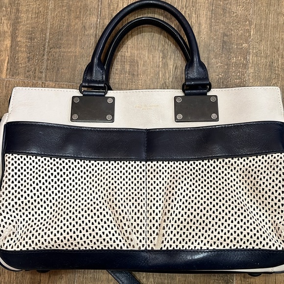 Rag & Bone pilot bag excellent condition cream and navy leather - Picture 9 of 15